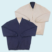 Wendejacke 90er, blau/beige, L/XL